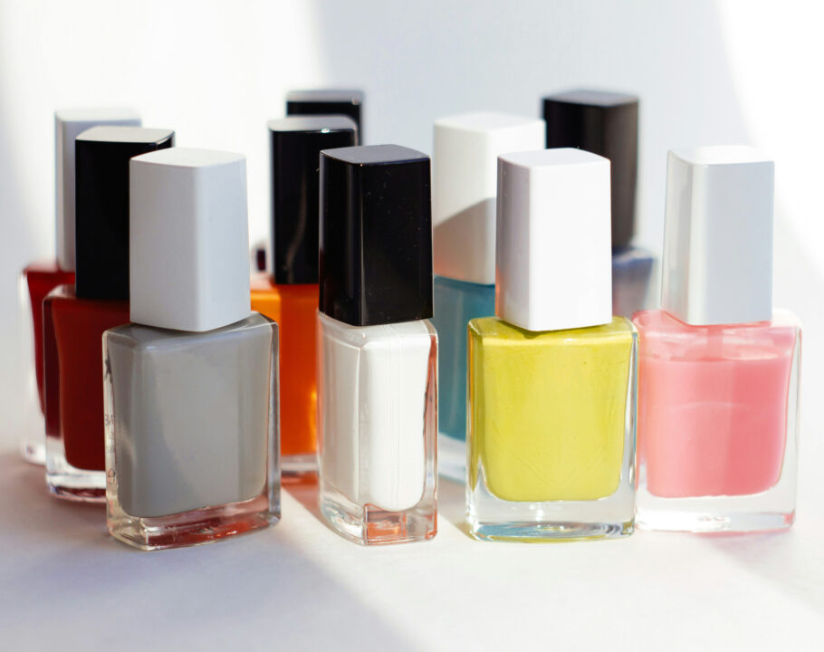 various nail polish bottles